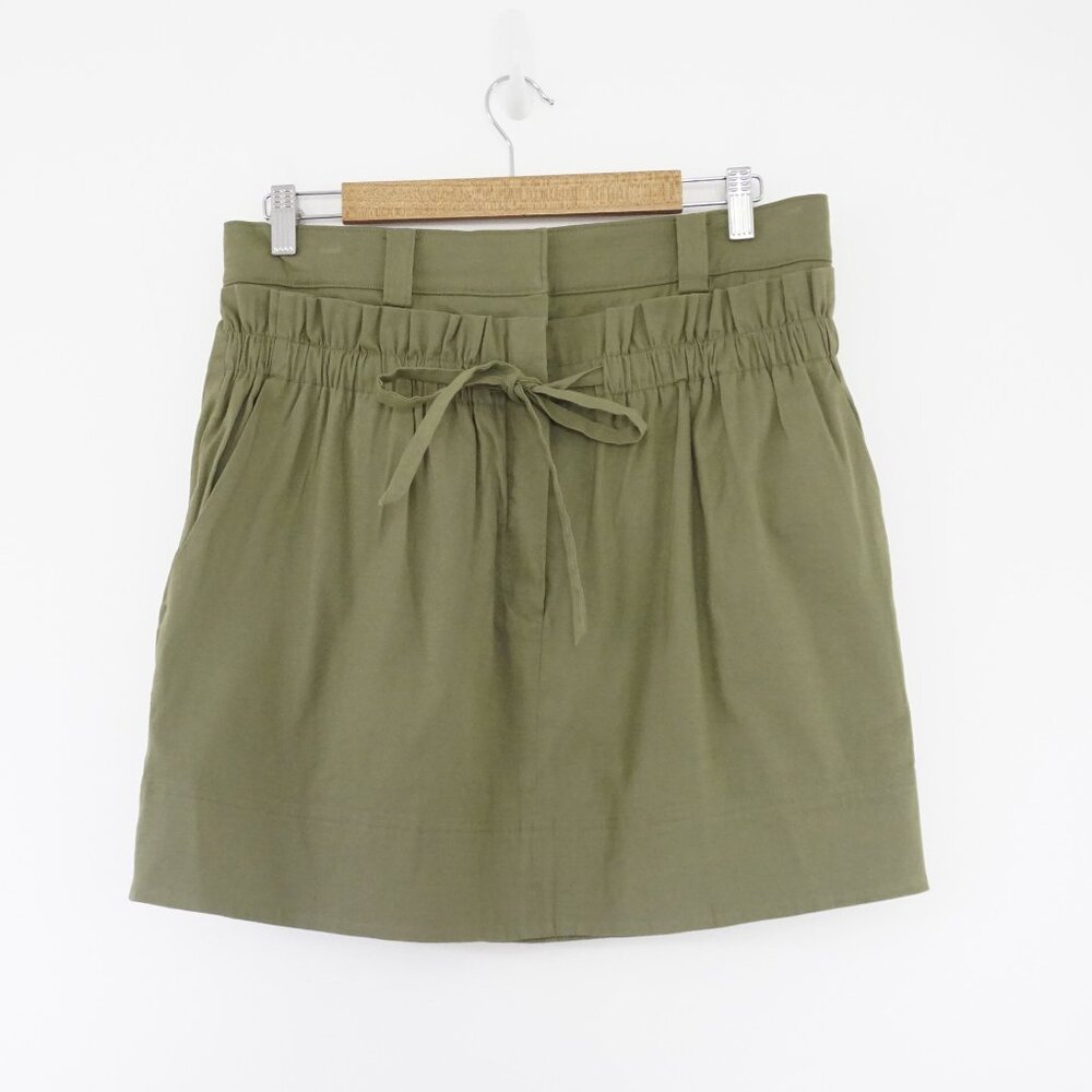 ALC Women's Olive Green High Rise Mini Skirt 12